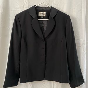Black suit jacket with satin lapel